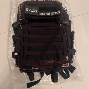 WOLFpak alpha Black and leopard Tactical Backpack